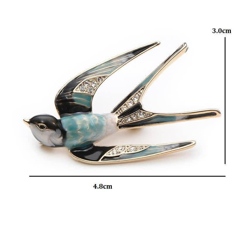 Women's Cute Enamel Swallow Brooch - image 3