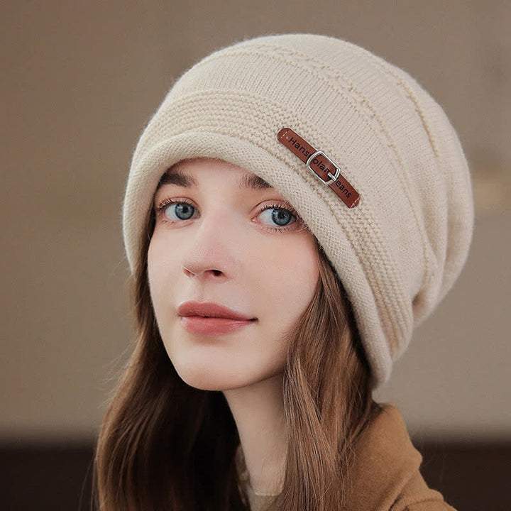 Women's Packable Winter Cap Pile Knitted Hat - Ivory - M (22 1/2"-22 7/8") - image 0