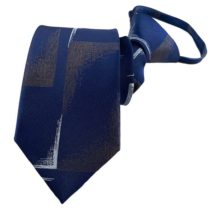 Men's Blue-Gray Zipper Tie Horizon Necktie - image 5