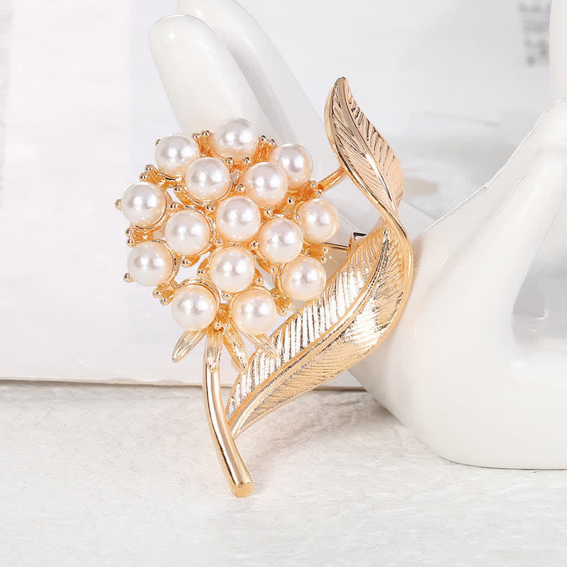 Women's Fresh Flower Pearl Brooch - image 2