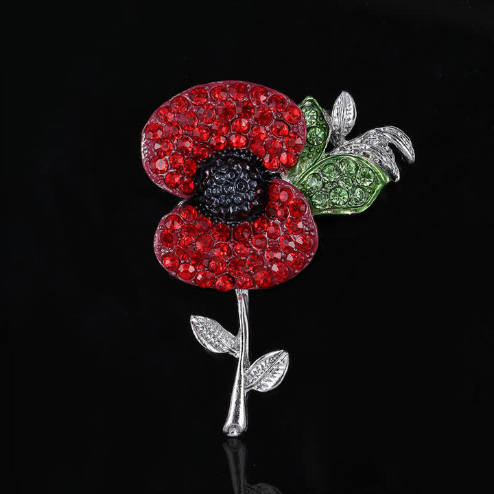Women's Alive Poppy Safflower Brooch - Silver - image 7