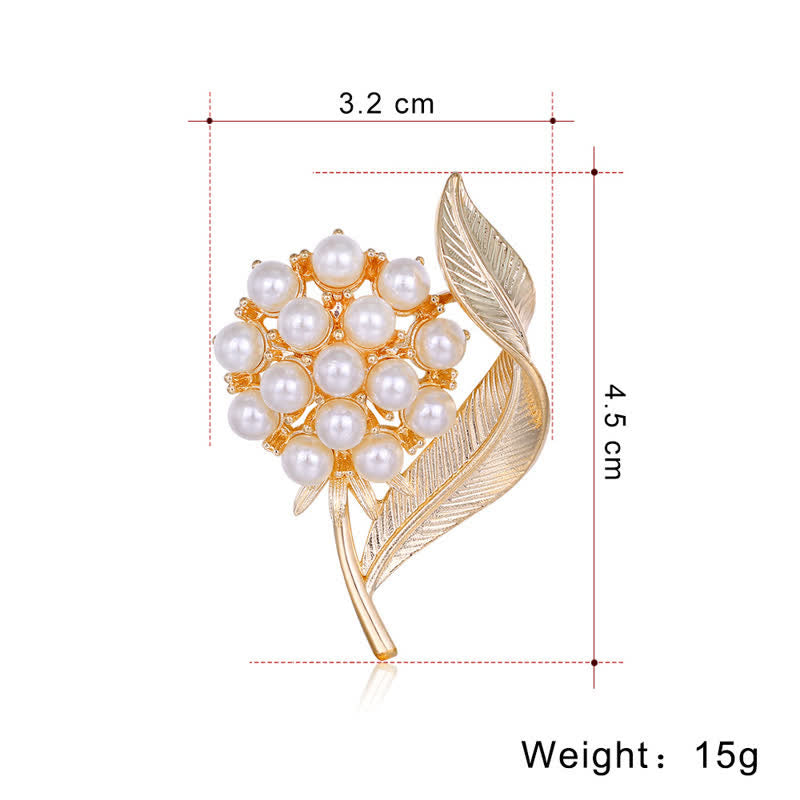 Women's Fresh Flower Pearl Brooch - image 5