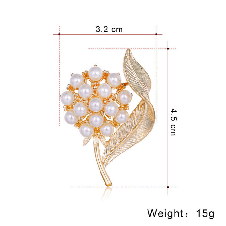 Women's Fresh Flower Pearl Brooch - image 5