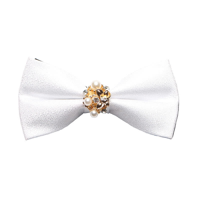 Men's Pearl Formal Tuxedo Bow Tie - White - image 6