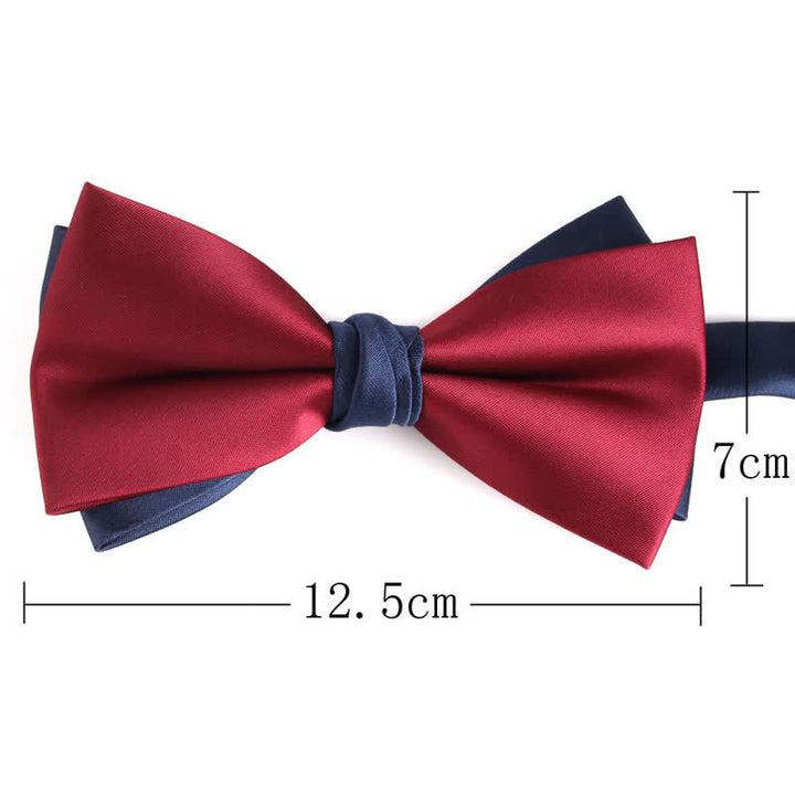 Men's Asymmetrical Two Tone Bow Tie - image 24