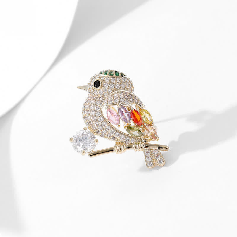 Women's Magpie Branch Zircon Brooch - image 4
