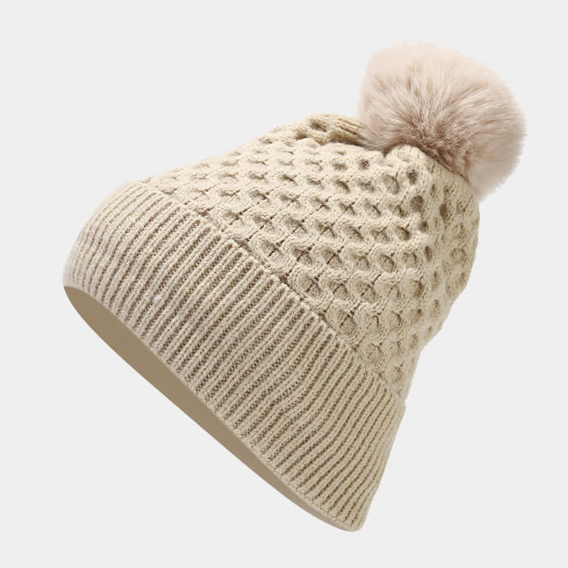 3Pcs Women's Criss Cross Knit Hat Scarf Gloves Set - image 1