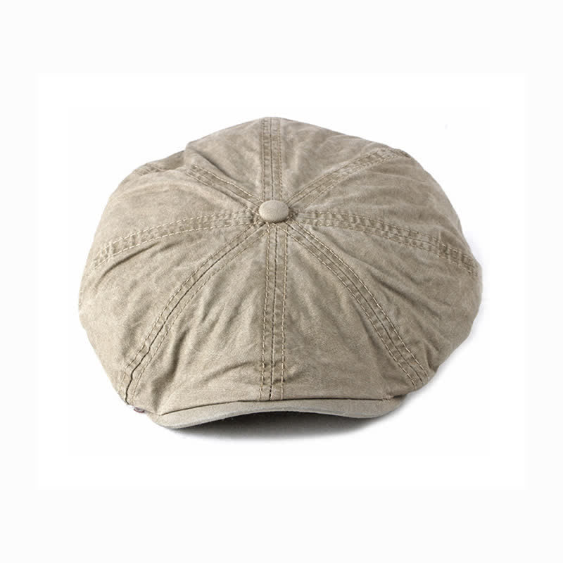Casual Washed Aged Cotton Beret Cap - image 10