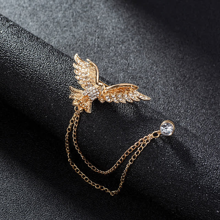 Men's Flying Eagle Chain Brooch - image 2