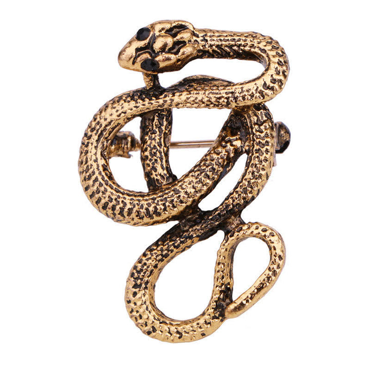 Men's Bending Creep Cobra Snake Brooch - image 9