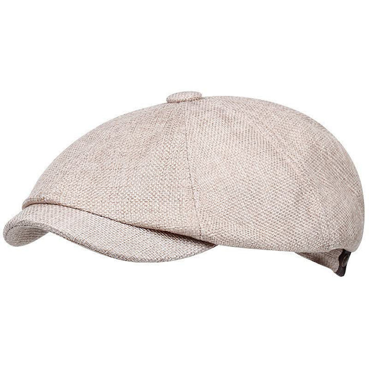 Leisure Flat Newsboy Octagonal Beret Cap - Beige - M (22"-22 7/8") - image 3