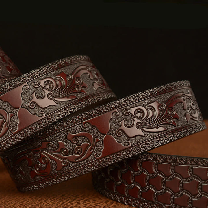 Men's Dragon Soaring In The Sky Leather Belt - image 7