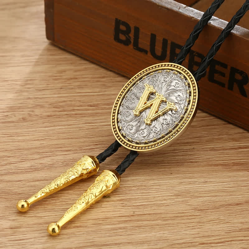 Western Cowboy Shirt Accessory Alphabet A To Z Bolo Tie - W - image 26