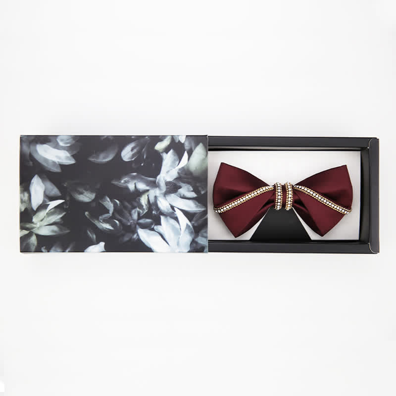Men's Elegant Chain Bow Tie Pocket Square - image 2