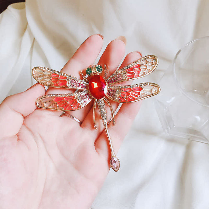 Women's Luxurious Palace Dragonfly Rhinestone Brooch - image 2