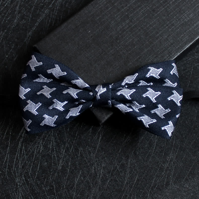 Men's Abstract Pattern Double Layers Bow Tie - Style #15 - image 16