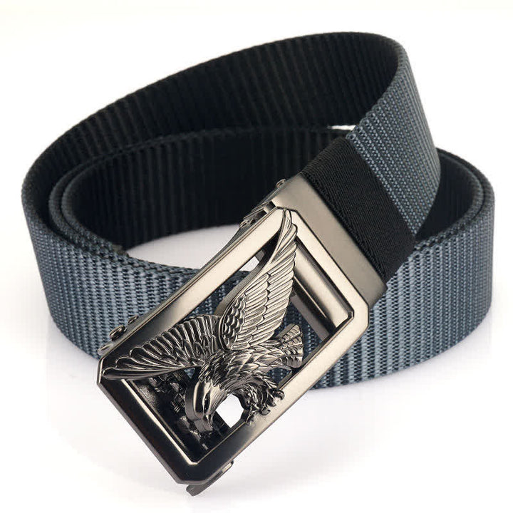 Men's Soaring Hawk Eagle Double-Sided Nylon Belt - Blue & Black - 48" - image 11