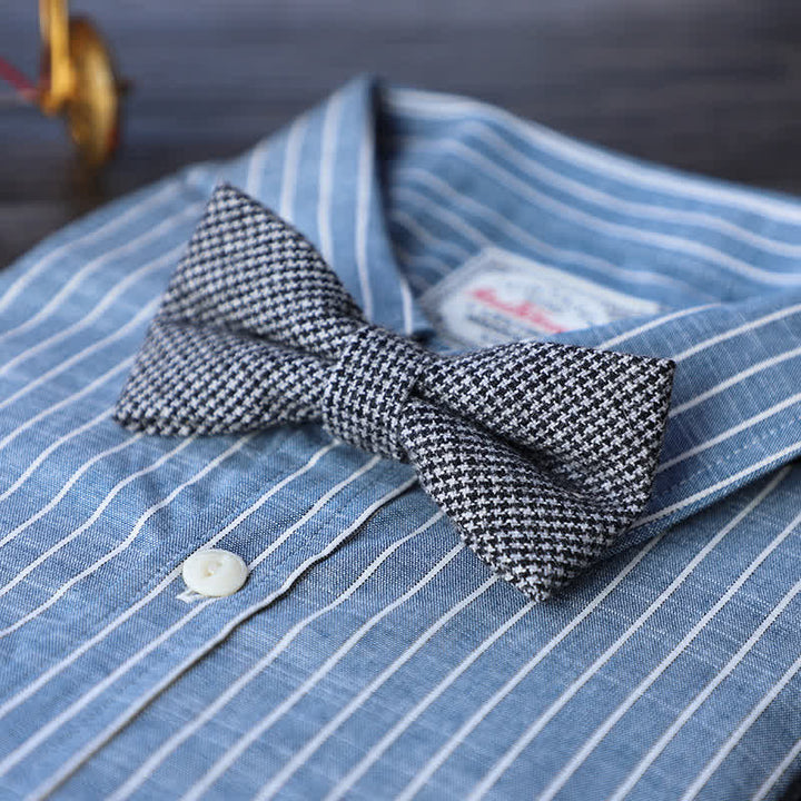 Men's Simple Tweed Wool Blend Bow Tie - # 20 - image 22