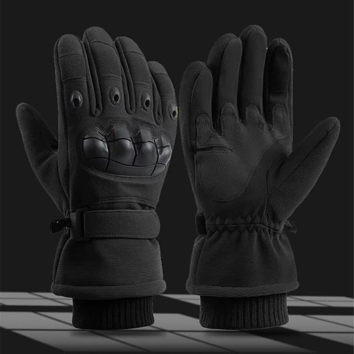 Winter Thermal All Finger Protective Tactical Gloves - Black - One Size - image 14