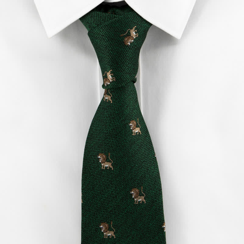 Men's Cartoon Animal Hunter Lion Necktie - image 5