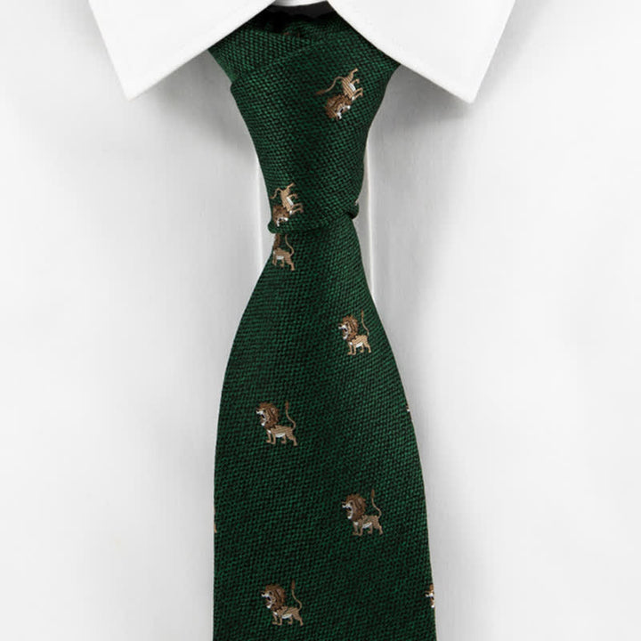Men's Cartoon Animal Hunter Lion Necktie - image 5