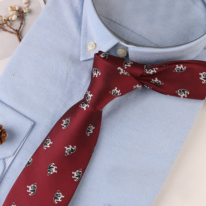 Men's Vintage Geometric Floral Motifs Necktie