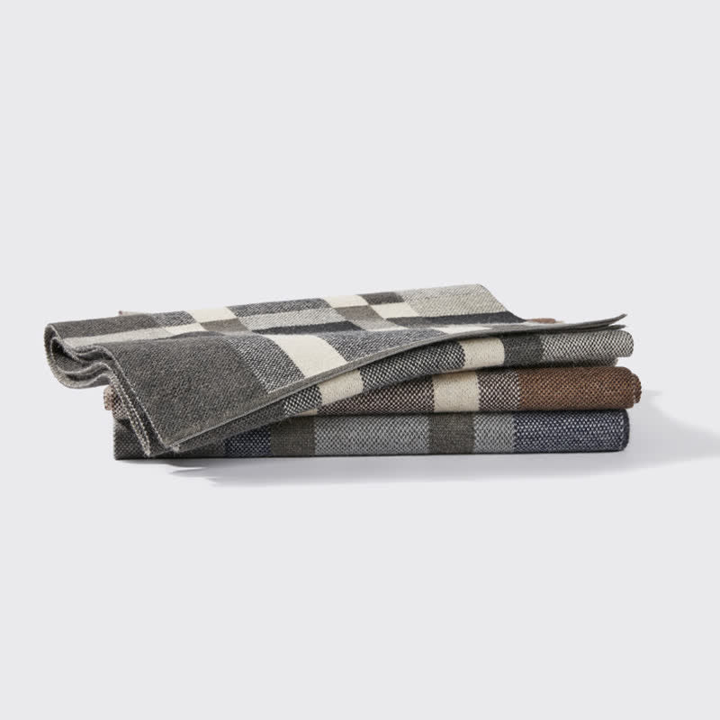 Men's Winter Classical Warm Plaid Stripe Scarf - image 7