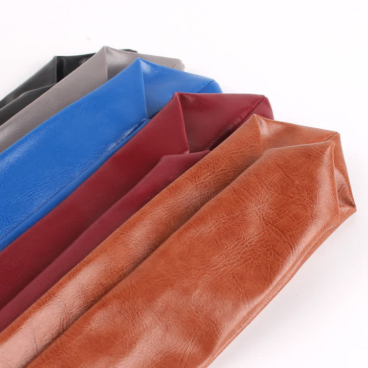 Men's Casual Narrow PU Leather Necktie - image 5