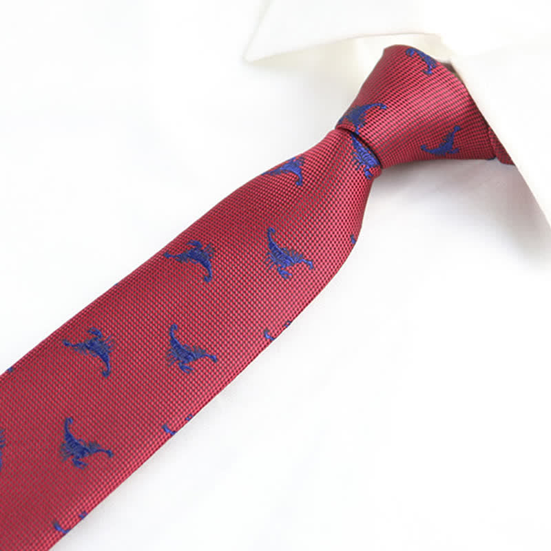 Men's Fun Animal Motifs Necktie - Scorpion - Red - image 5