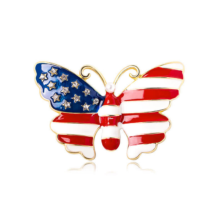 Men's American Flag Butterfly Brooch - image 5