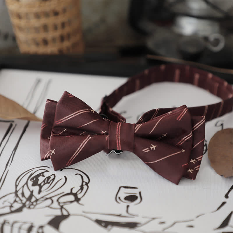 Men's Stylish Striped Dots Bow Tie - Style #2 - image 6