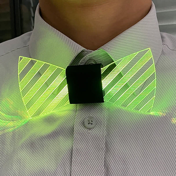 7 Colors Striped Luminous Party Acrylic Bow Tie - image 7