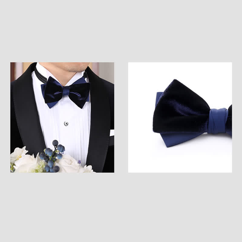 Men's Velvet Double Layers Bow Tie - image 10