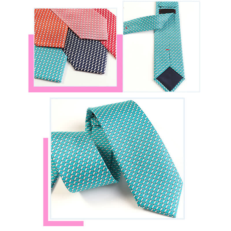 Men's Dancing Animal Motifs Pure Silk Necktie - image 20