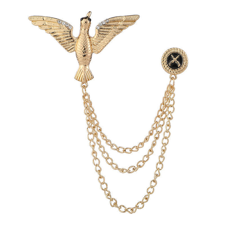 Men's Victory Bird Chain Brooch - image 5