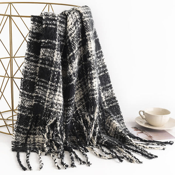 Women's Elegant Shawl Checkered Daily Scarf - image 0