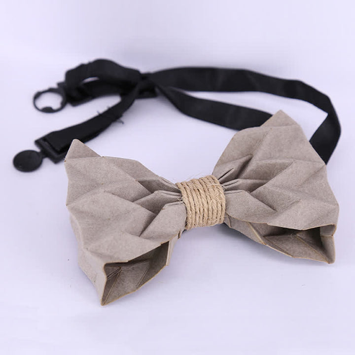 Men's Creative Environmental Kraft Paper Bow Tie - image 8