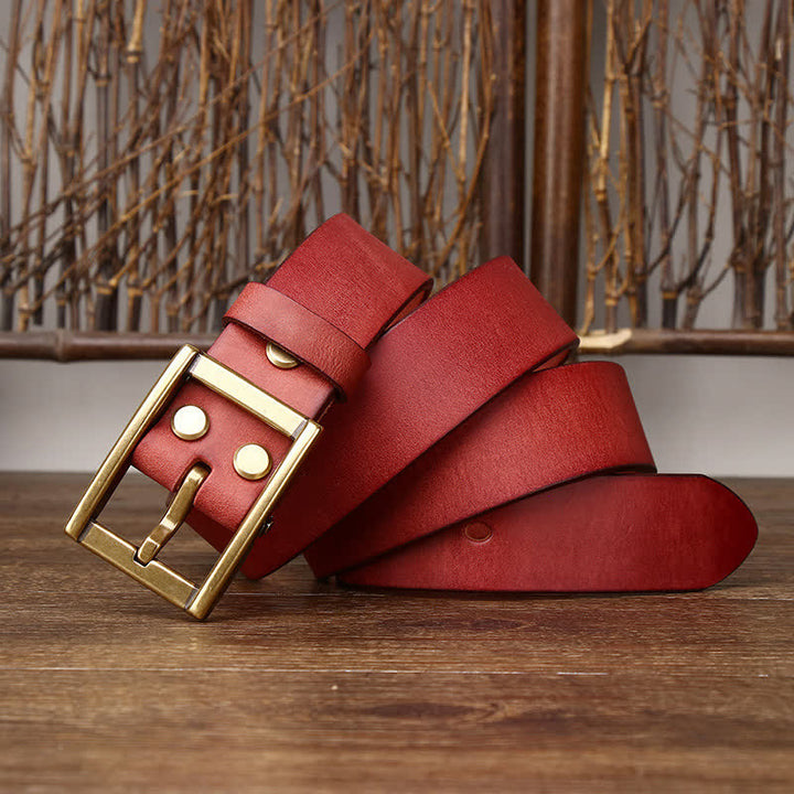 Men's Stud Detail Tough Guy Leather Belt - image 13