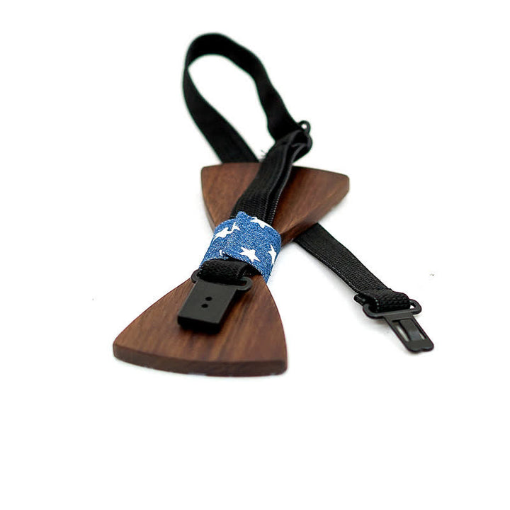 Kid Glorious Floral Printing Wooden Bow Tie - image 2