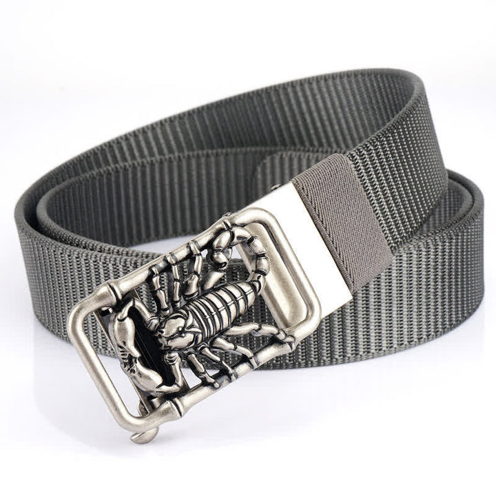 Men's King Scorpion Simple Nylon Belt - Gray / Silver - 48" - image 20