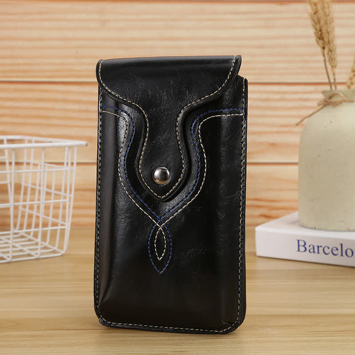 Vertical Hanging Phone Holster Clip Belt Bag - Black - image 4
