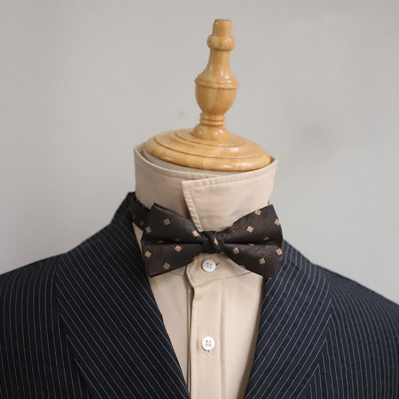 Men's Delicate Vintage Plain Bow Tie - image 7