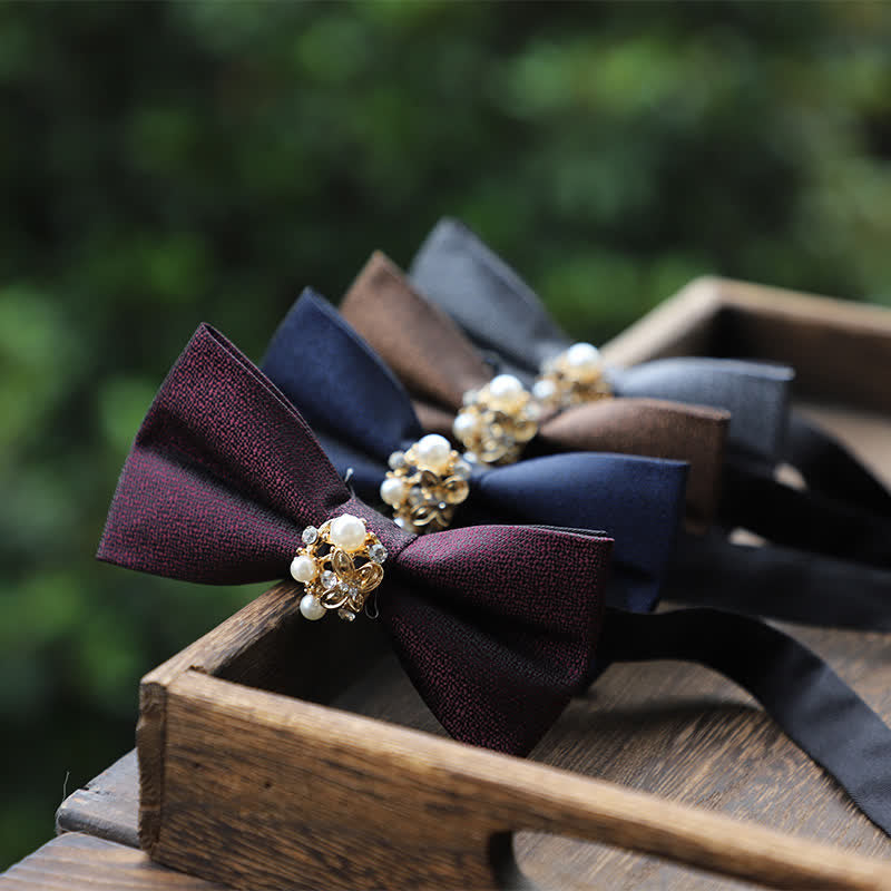 Men's Pearl Formal Tuxedo Bow Tie - image 16