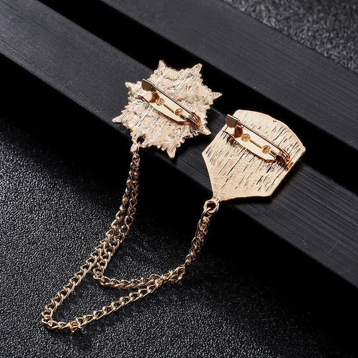 Men's British Tassel Star Medal Brooch - image 3