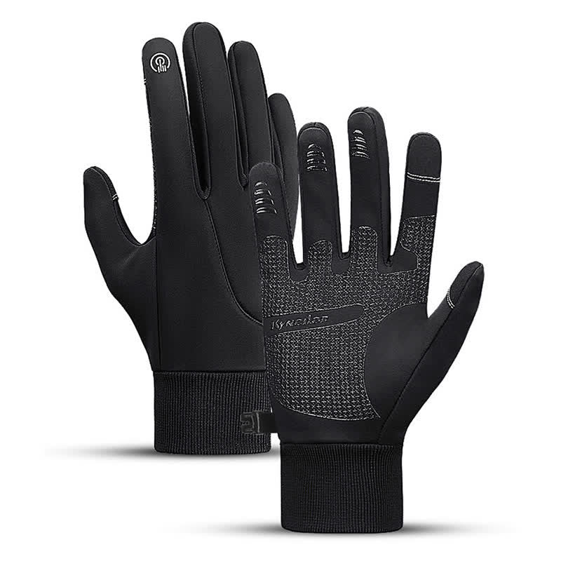 Winter Riding Touch Screen Stretchable Tactical Gloves - Black - XL - image 0