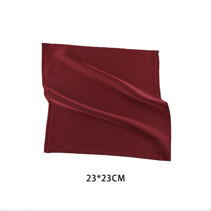 Men's Elegant Chain Bow Tie Pocket Square - Burgundy - Pocket Square - image 3