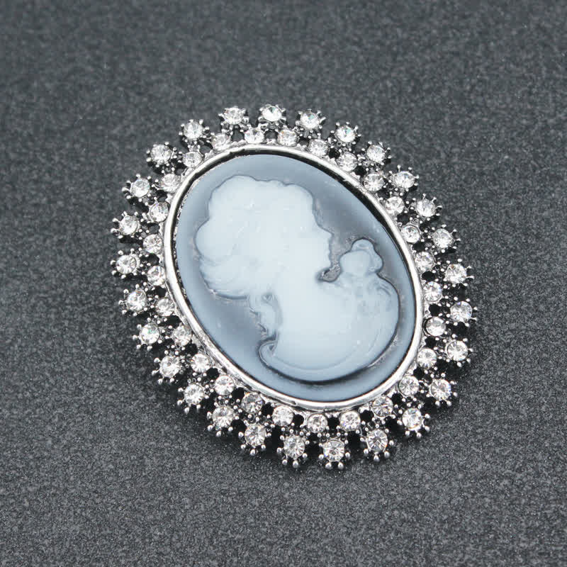 Women's Oval Cameo Beauty Victorian Brooch - image 6