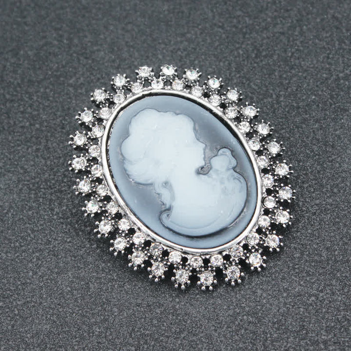 Women's Oval Cameo Beauty Victorian Brooch - image 6