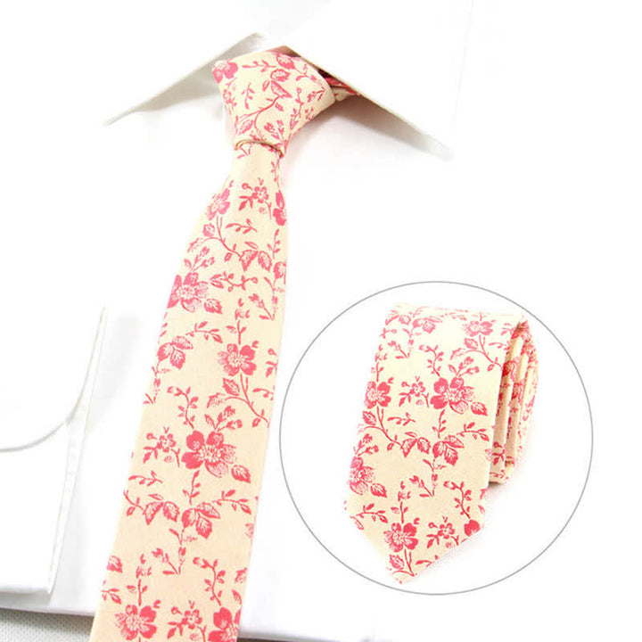Men's Spring Time Tiny Floral Necktie - image 8
