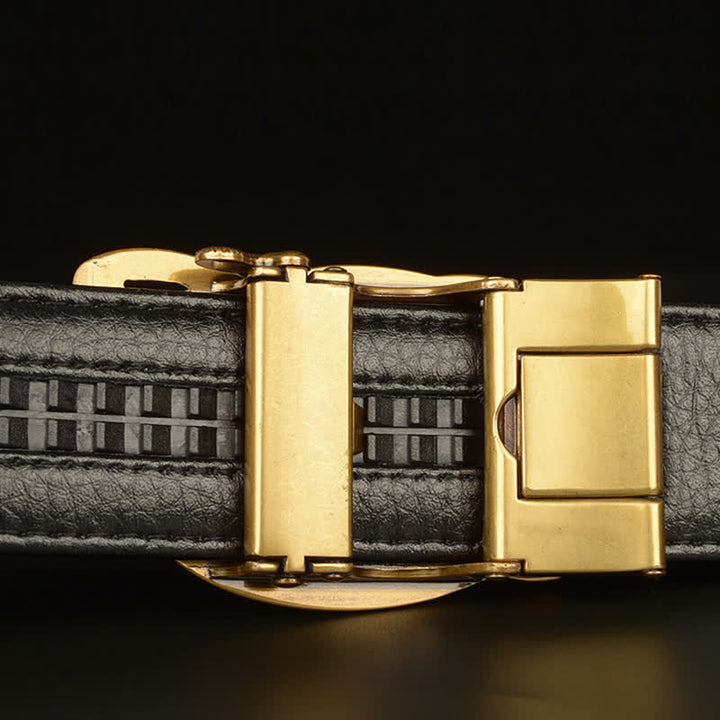 Men's Crocodile Buckle Alligator Pattern Leather Belt - image 2